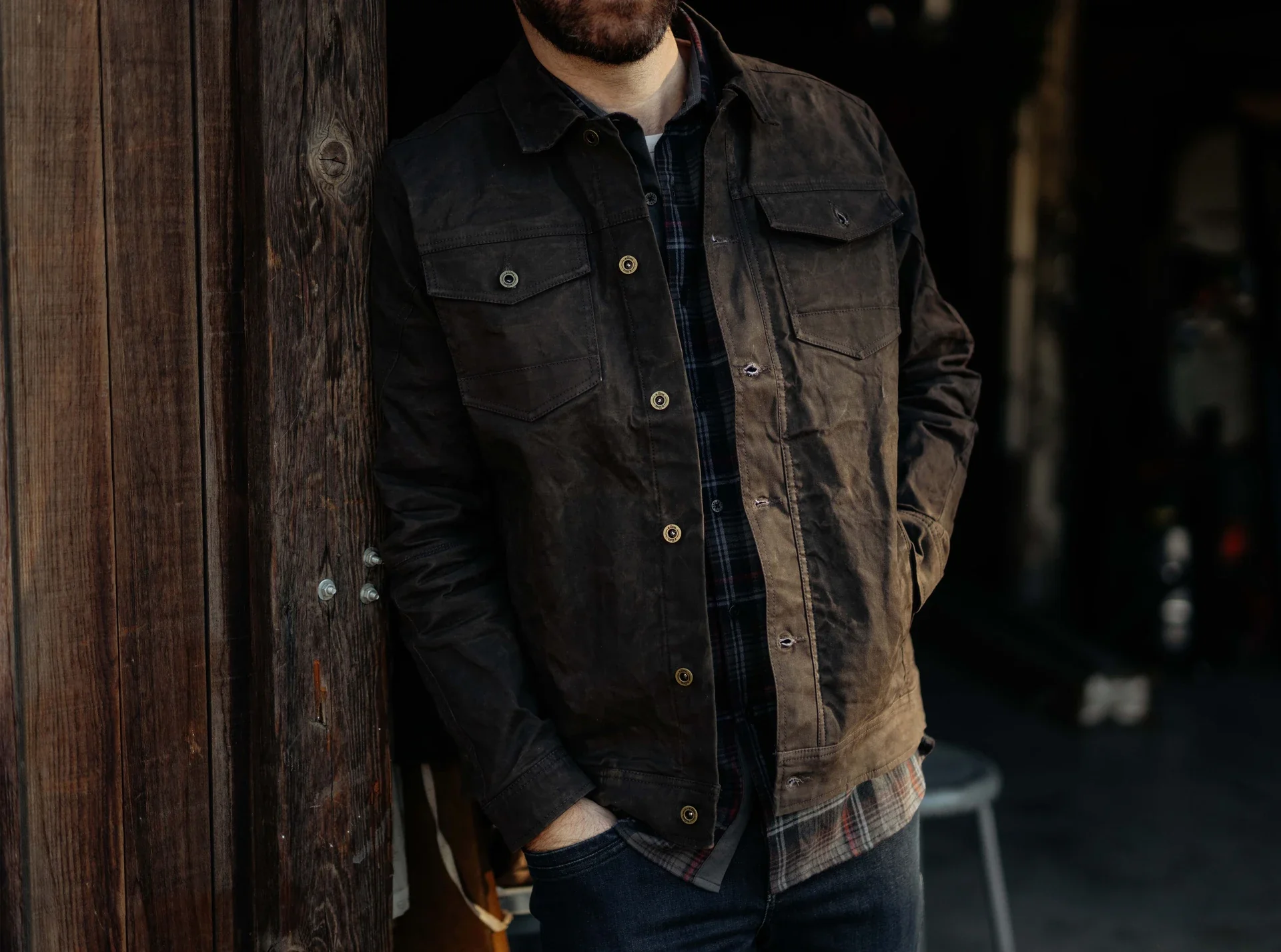 OUTLAW™ WAXED JACKET - Flannel Lined - Image 2